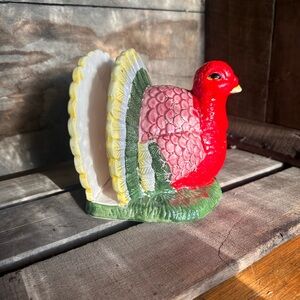Vintage ABC Distributing Thanksgiving Turkey Tableware Napkin Holder